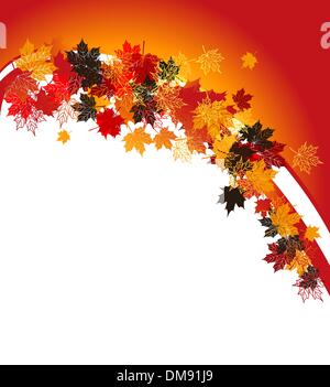 Autumn frame: maple leaf. Place for your text here. Stock Vector