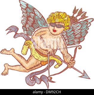 Modern cupid Stock Vector