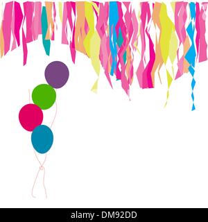 Happy birthday! Balloons and confetti. Insert your text here. Stock Vector