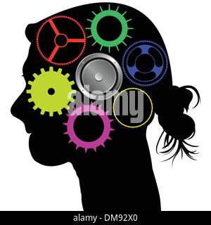 brain mechanism Stock Vector