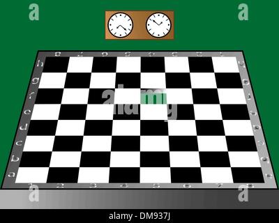 chess, ladder and clock Stock Vector
