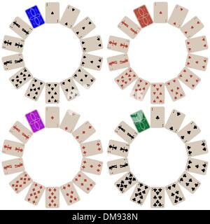 circle shape cards collection Stock Vector