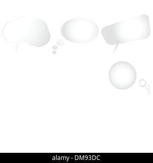 Collection of stylized text bubbles, vector isolated objects on Stock Vector