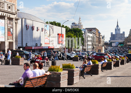 Triumph Square in Moscow Stock Photo