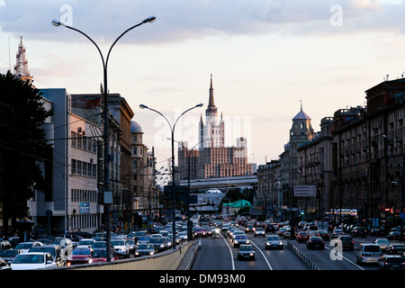 Bolshaya Sadovaya street in Moscow in evening Stock Photo