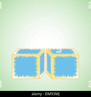 cubes alphabet 90 Stock Vector