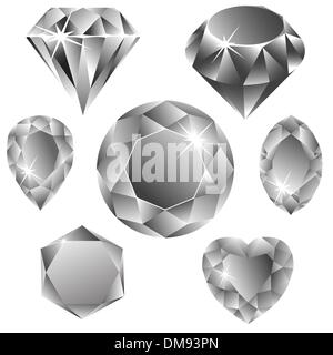 diamonds collection Stock Vector