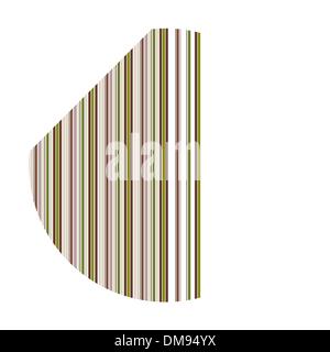 green metalic stripes sticker isolated on white Stock Vector
