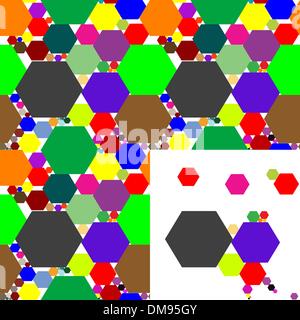 hexagon seamless pattern extended Stock Vector