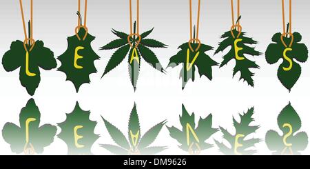 leaves tags Stock Vector