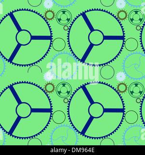 mechanic wheels seamless pattern extended Stock Vector