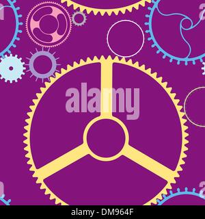 mechanic wheels seamless pattern Stock Vector