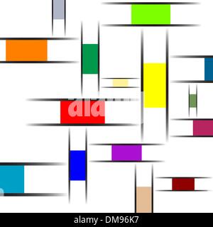 mondrian abstract texture Stock Vector