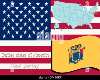 new jersey state illustration Stock Vector