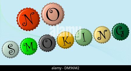 no smoking caps Stock Vector