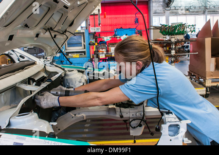 Production lines in General Motors Holden Elizabeth plant in South Australia Stock Photo