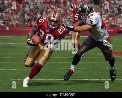 Tampa Bay Buccaneers safety Tanard Jackson (R) hits Seattle Seahawks tight  end John Carlson as he crosses the goal line in the seond quarter at Qwest  Field in Seattle on December 20