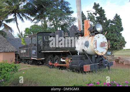 Old steam sugar train, Cienfuegos, Cienfuegos province, Cuba, Caribbean Sea, Central America Stock Photo