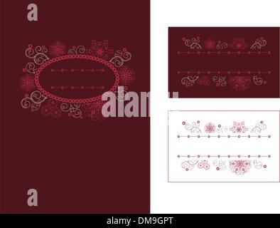 Wedding menu and place card Stock Vector