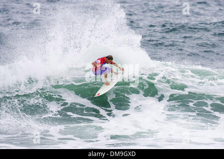 Nov 08, 2005; Florianopolis, Brazil; Rookie WCT campaigner Travis Logie caused a sensational upset when he beat six times ASP world champion and current ratings leader Kelly Slater (USA) in round four of the Nova Schin Festival Presented by Billabong. Logie advanced to the quarterfinals where he will face Damien Hobgood (USA). LogieÕs elimination of Slater from the event has paved  Stock Photo