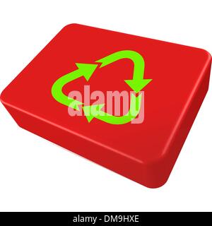 recycle box isolated on white Stock Vector