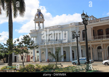 Casa Provincial de la Cultura, Palacio Ferrer, Parque José Martí, Cienfuegos province, Cuba, Caribbean Sea, Central America Stock Photo