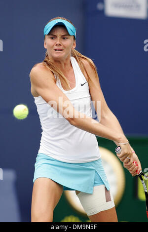 22 August 2009: Maria Jose Martinez Sanchez (ESP) hits a forehand at the Rogers Cup at the Rexall Centre  Toronto, ON. Nuria Llagostera Vives/Maria Jose Martinez Sanchez beat Ai Sugiyama/Daniela Hantuchova 4-6, 4-6. (Credit Image: © Southcreek Global/ZUMApress.com) Stock Photo