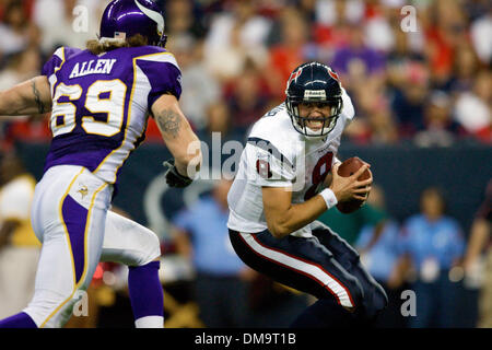 Jared Allen (#69) of the Minnesota Vikings puts pressure Matt