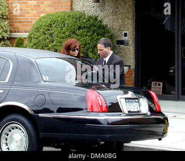 June 13, 2002 - New York, NY, USA - 6/13/02 Queens, New York Wake for mobster John Gotti at the Papavero Funeral Home..Gotti's youngest daughter Angela, arrives at funeral home.( Neil Schneider). NEIL SCHNEIDER/   K25325NS(Credit Image: © Globe Photos/ZUMAPRESS.com) Stock Photo