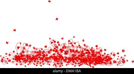 Wedding dress red on hangers Stock Vector