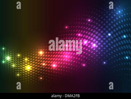 Abstract halftone lights. vector background Stock Vector