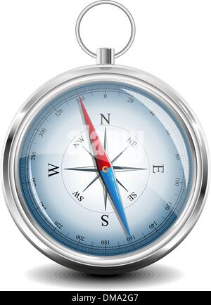 Compass with windrose. Vector Illustration. Stock Vector