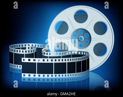 Twisted film for movie. Vector Illustration. Stock Vector