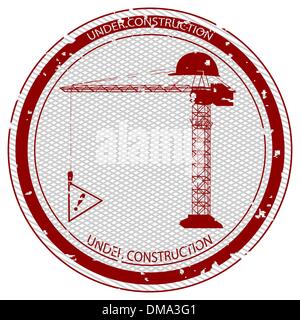 under construction stamp Stock Vector