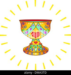 Holy Grail and the sun Stock Vector