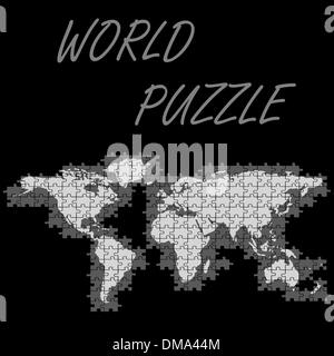 world puzzle Stock Vector