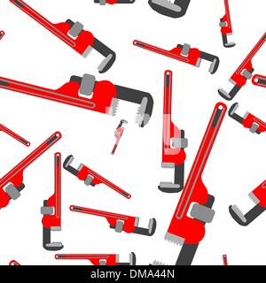 wrench pipe seamless pattern Stock Vector