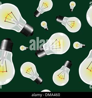 light bulbs seamless texture Stock Vector