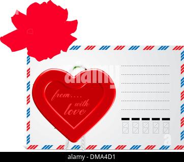 envelope to the St.Valentine Stock Vector