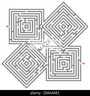 squares maze Stock Vector