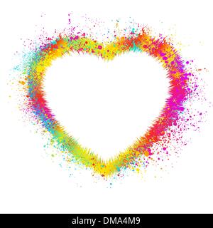 Heart with grunge background. EPS 8 Stock Vector