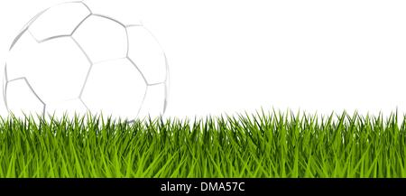 Football or soccer ball on grass. EPS 8 Stock Vector