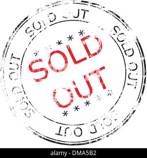 sold out grunge stamp vector illustration Stock Vector