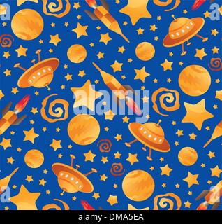 Space seamless pattern Stock Vector