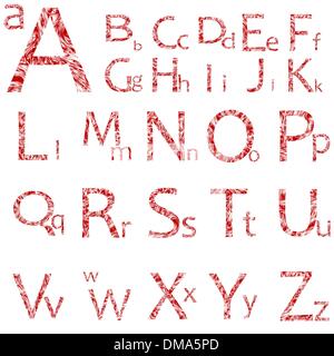 abstract alphabet isolated on white Stock Vector