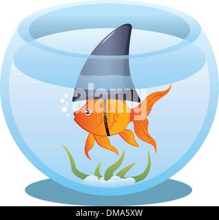 Goldfish in a bowl Stock Vector Image & Art - Alamy