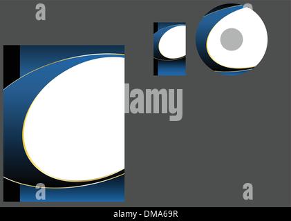 Template for business card, letter and cd. Add your logo and tex Stock Vector