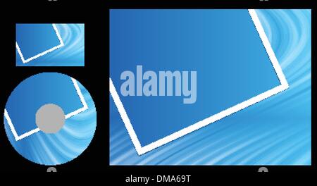 Template for business card, letter and cd. Add your logo and tex Stock Vector