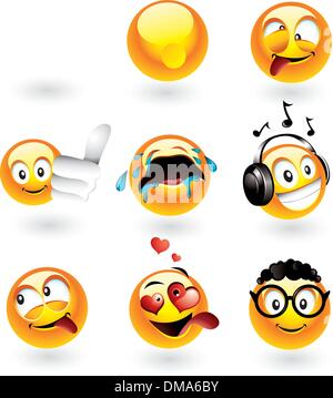 Various emoticons Stock Vector