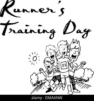 Runners Training Day Stock Vector